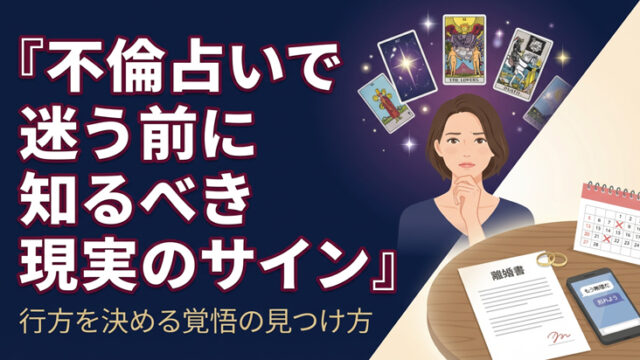 不倫占いで迷う前に読むべき