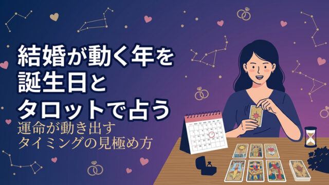 結婚が動く年を誕生日とタロットで占う