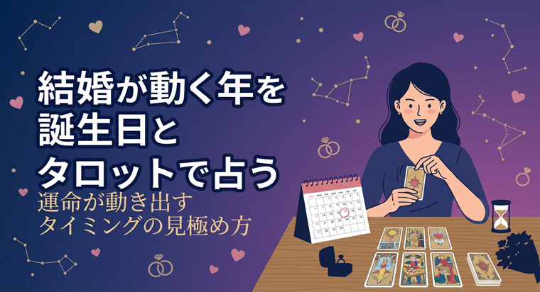 結婚が動く年を誕生日とタロットで占う